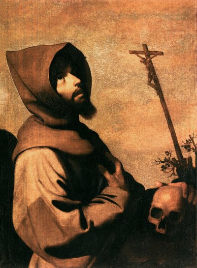 San Francesco in estasi (dettaglio) da Francisco de Zurbaran