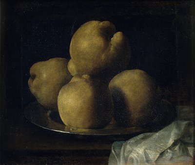 Natura morta con piatto di mele cotogne da Francisco de Zurbaran
