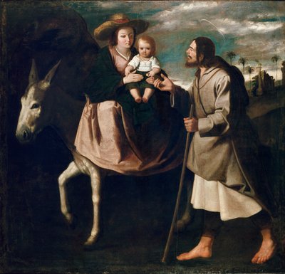 La fuga in Egitto, fine anni 1630 da Francisco de Zurbaran