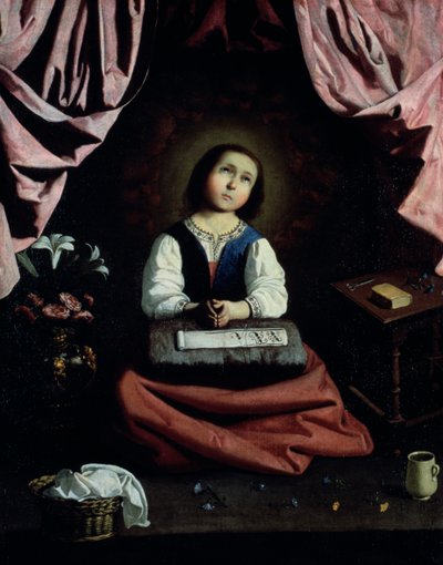 La giovane vergine, c1632-33 da Francisco de Zurbaran