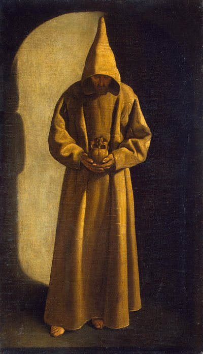 San Francesco con un teschio in mano da Francisco de Zurbaran