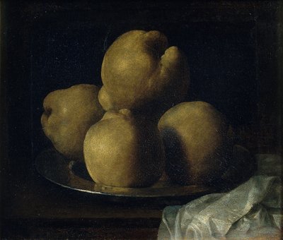 Natura morta con piatto di mele cotogne da Francisco de Zurbaran