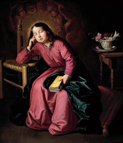 La Vergine bambina addormentata da Francisco de Zurbaran