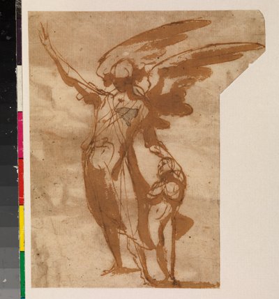 Angeli custodi che camminano con un bambino, recto, XVII secolo da Francisco the Younger Herrera