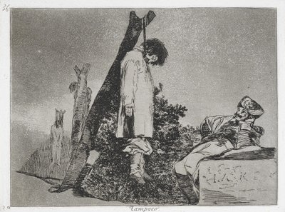 Non (in questo caso) neanche (Tampoco) dalla serie I disastri della guerra (Los Desastres de la Guerra) da Francisco de Goya