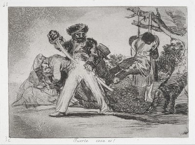 Questo è troppo! (Fuerte cosa es!) dalla serie I disastri della guerra (Los Desastres de la Guerra) da Francisco de Goya