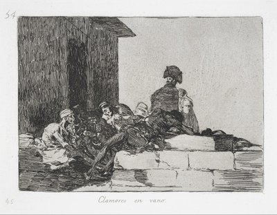 Lamenti vani (Clamores en vano) dalla serie I disastri della guerra (Los Desastres de la Guerra) da Francisco de Goya