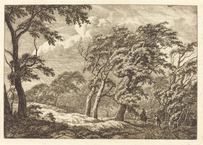 Viaggiatori su una Strada di Foresta durante una Tempesta da Franciscus A. Milatz