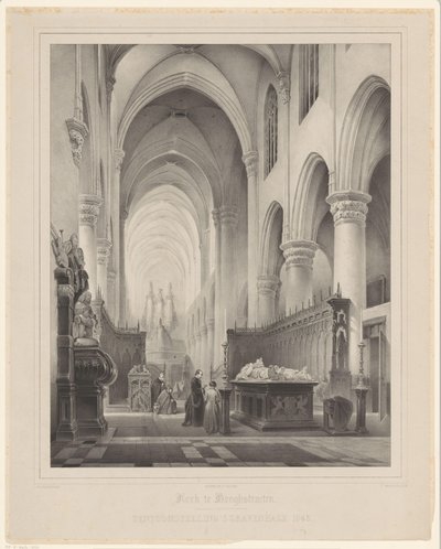 Interno della chiesa di Santa Caterina a Hoogstraten da Franciscus Bernardus Waanders