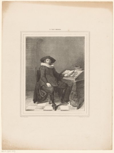 Ritratto di uomo sconosciuto da Franciscus Bernardus Waanders