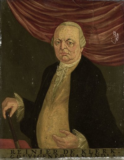 Ritratto di Reinier de Klerk, Governatore Generale della Compagnia Olandese delle Indie Orientali da Franciscus Josephus Fricot (attributed to)