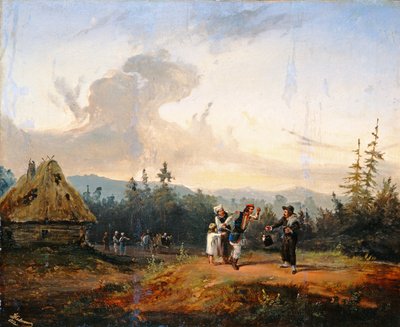 Discussioni con il mercante ebreo, 1853 da Franciszek Kostrzewski