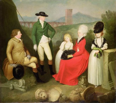 Ritratto di gruppo di Aubrey, 2° Barone Vere di Harmsworth e famiglia da Franciszek Smuglewicz