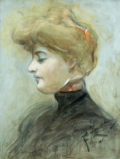 Testa di una donna bionda, c.1895 da Franciszek Zmurko