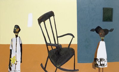 La stanza della nonna I, 2000 (tecnica mista su tela) da Francks Deceus