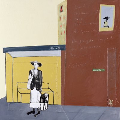 Lafayette Ave, 2001 (tecnica mista su tela) da Francks Deceus