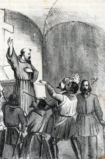 Quarta guerra Venezia-Ottomana: la Chiesa chiama a battere i musulmani alla vigilia della Battaglia di Lepanto, battaglia navale che si svolse il 7 ottobre 1571 nel Golfo di Patrasso, Grecia da Franco Mistrali