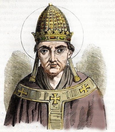 Ritratto di Papa Silvestro I (314-335) - Disegno da 