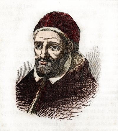 Rappresentazione di Papa Clemente VIII, disegno da 