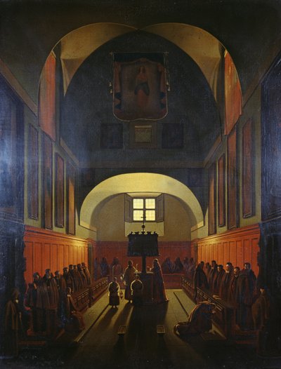 Coro dei frati cappuccini, Roma da Francois Marius Granet