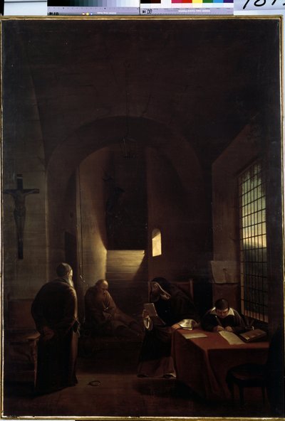 Galileo Galilei nella sua cella a Firenze durante l