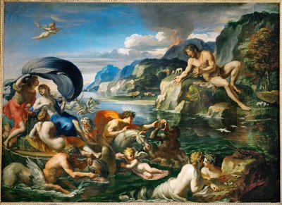 Acis et Galatee se derobant au regard de Polypheme Acis e Galatea si nascondono davanti a Polifemo ... da Francois (1590 1650) (after) Perrier