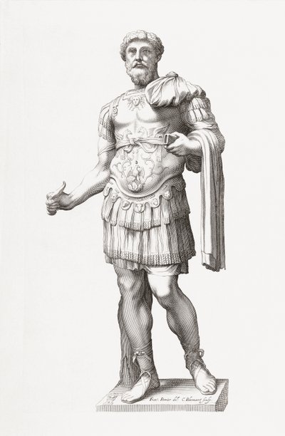 Imperatore romano Marco Aurelio. Ritratto. da Francois Perrier