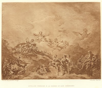 Apollon Preside a la Danse et aux Chansons da Francois (after) Boucher
