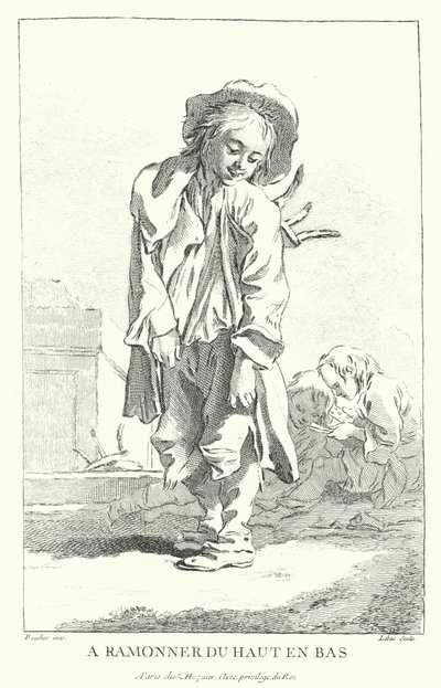 Spazzacamino (incisione) da Francois (after) Boucher