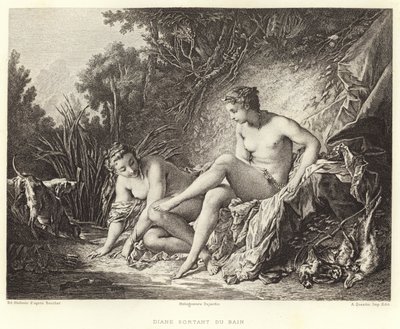 Diana che esce dal bagno da Francois (after) Boucher