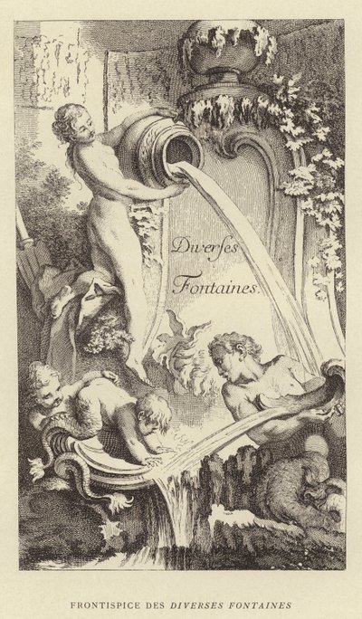 Frontespizio delle Diverse Fontane (incisione) da Francois (after) Boucher
