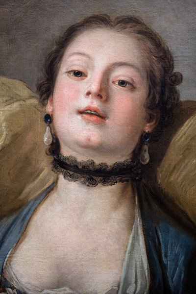 Testa di una giovane donna chiamata La Voluptueuse da Francois (after) Boucher