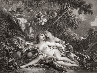 Giove e Callisto. (stampa) da Francois (after) Boucher