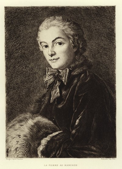 La Femme au Manchon da Francois (after) Boucher