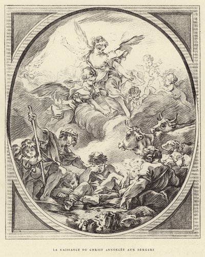 La nascita di Cristo annunciata ai pastori da Francois (after) Boucher