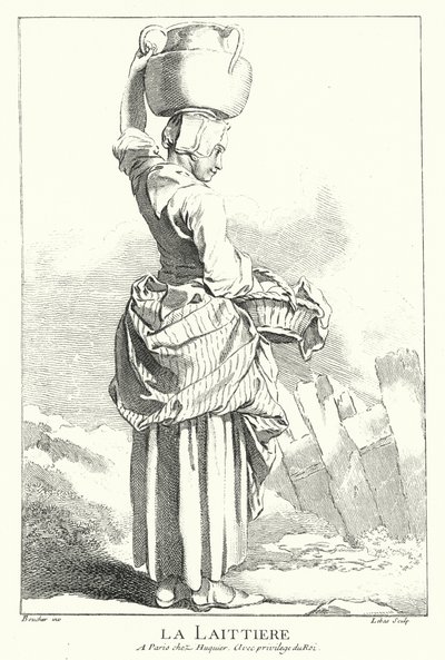 Lattaia (incisione) da Francois (after) Boucher