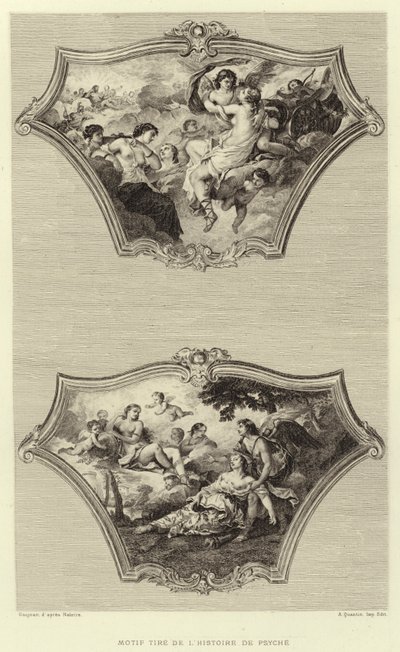 Motivo tratto dalla storia di Psiche da Francois (after) Boucher