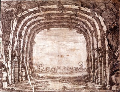 Le nozze di Peleo e Teti, scenografia di Giacomo Torelli da Francois (after) Francart