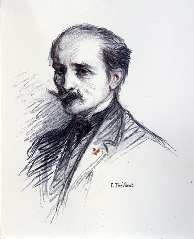 Ritratto di Edmond Rostand (1868-1918). Disegno di Thévenot François (1856-1943) da Francois (after) Thevenot