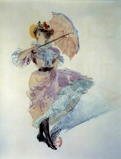Acquerello per illustrare il romanzo "Palla di sego" di Guy de Maupassant da Francois (after) Thevenot