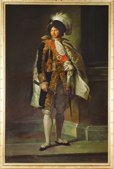 Gioacchino Murat, generale, re di Napoli, marito di Carolina Bonaparte, sorella di Napoleone... (dipinto su tela) da Francois (school of) Gerard