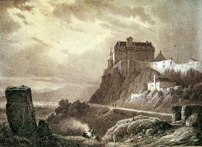Castello di Stirling, inciso da Villeneuve da Francois Alexandre Pernot