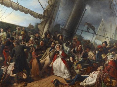 Mal di mare su una corvetta inglese da François Auguste Biard