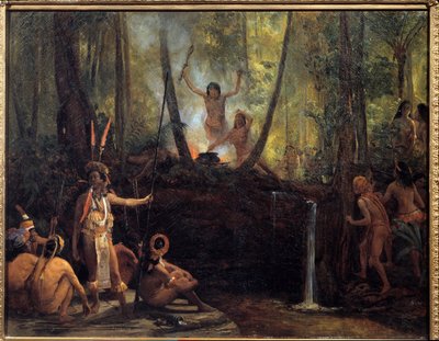 La fabbricazione del curaro nella foresta brasiliana da François Auguste Biard