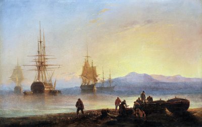 Sorelle e navi nel Mediterraneo da Francois Barry