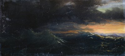 Tramonto su mare tempestoso da Francois Barry