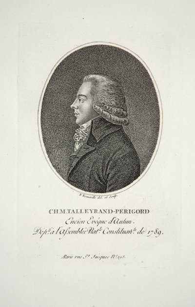 M. Talleyrand-Perigord, Ex Vescovo di Autun, pub. 1791 da Francois Bonneville