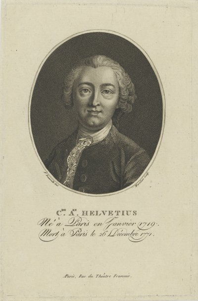 Ritratto di Claude Adrien Helvétius 1715-1771, c. 1800 da Francois Bonneville