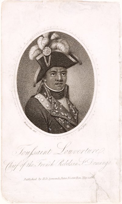 Toussaint Louverture (c.1743-1803) Capo dei Ribelli Francesi a St. Domingo, inciso da Holl, pub. da H.D. Symonds, 1802 da Francois Bonneville