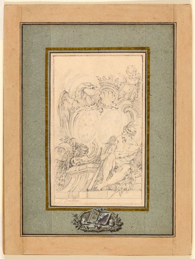 Ex libris araldico per Crozat, Barone di Thiers da François Boucher